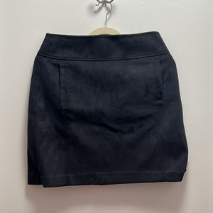 LOFT Navy Faux Suede Mini Skirt